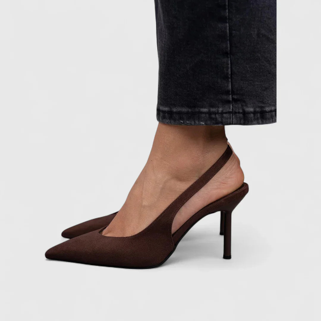 Elena™ | Chic Leather Heels for All-Day Elegance