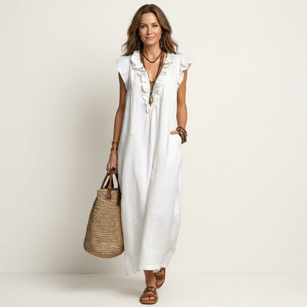 Josette - Linen Maxi Dress