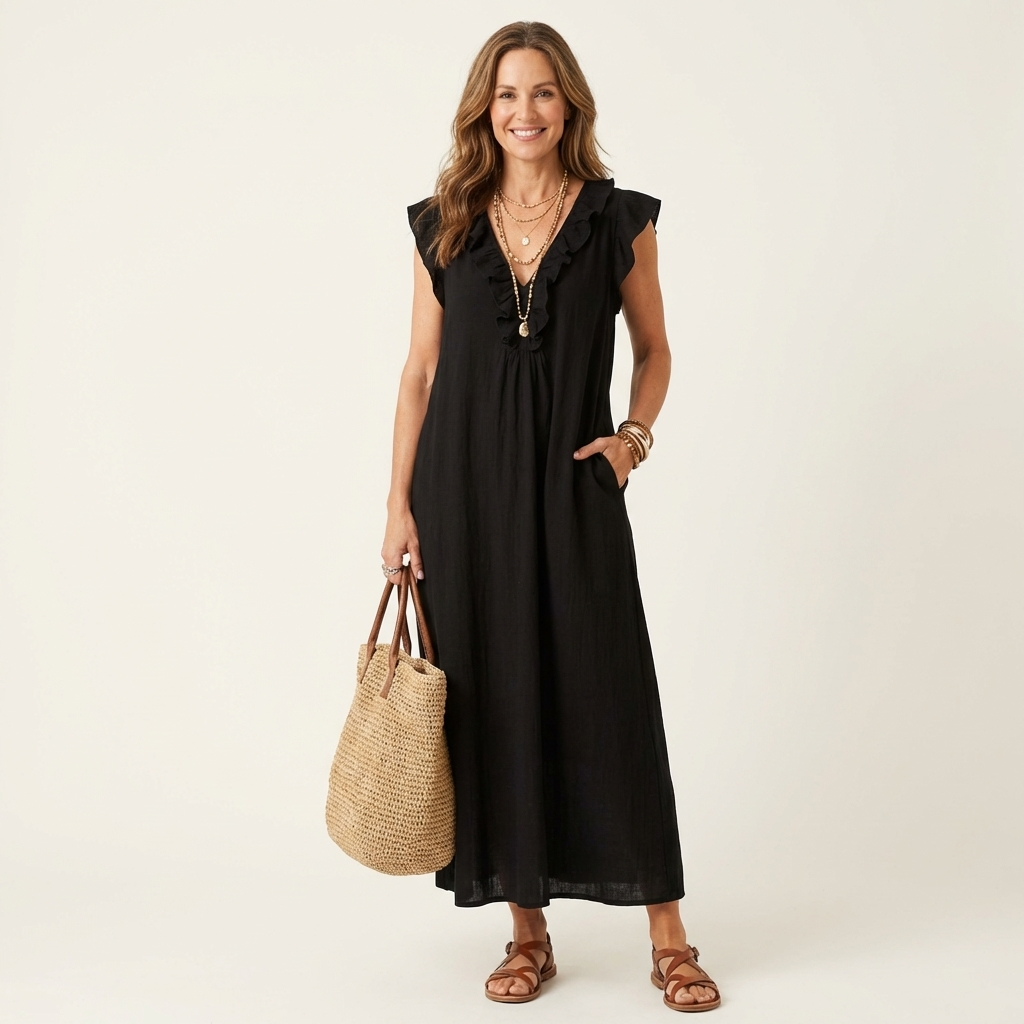 Josette - Linen Maxi Dress