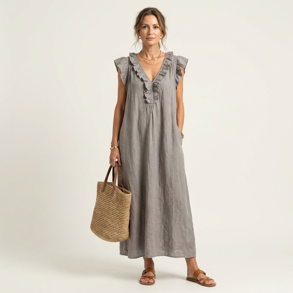 Josette - Linen Maxi Dress