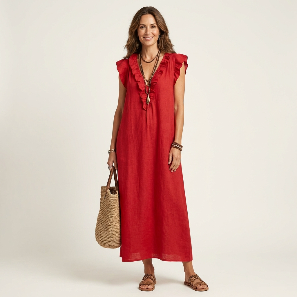 Josette - Linen Maxi Dress