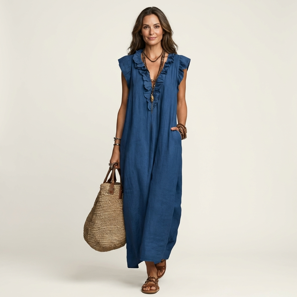 Josette - Linen Maxi Dress