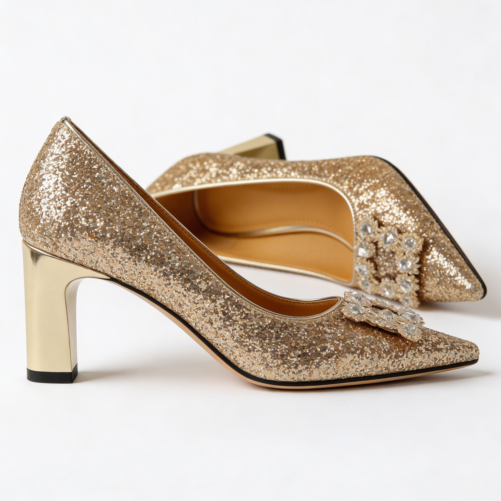 Magdalena™ | Chic Orthopaedic Glitter Heels for Elegance