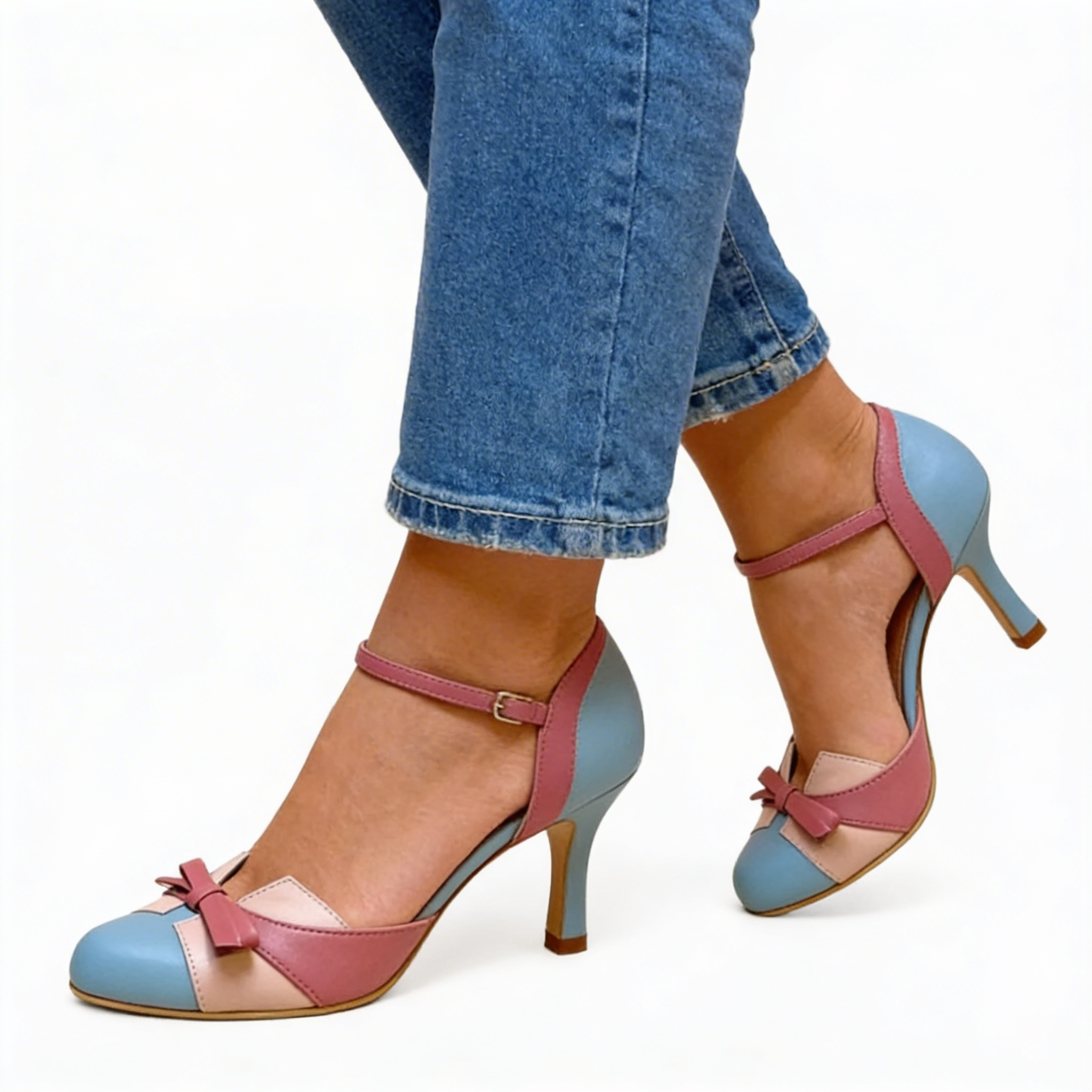 Serena™ | Chic Leather Heels for Timeless Elegance