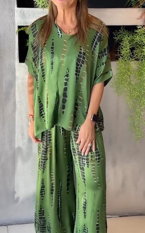 Marie™ | Chic Printed Two-Piece Ensemble