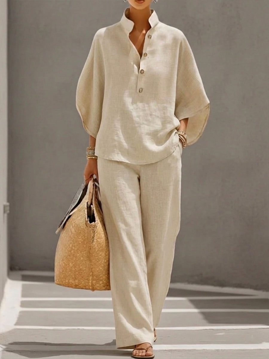 Mariel™ | Chic Linen Two-Piece Set for Effortless Elegance