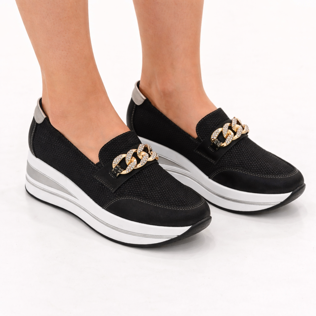 Lila™ | Luxe Moccasin Wedge for Comfort