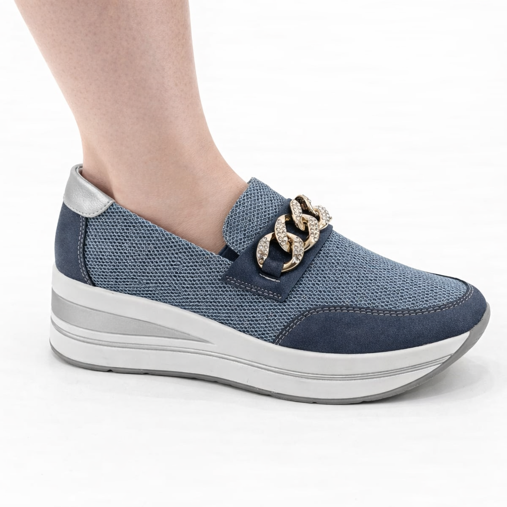 Lila™ | Luxe Moccasin Wedge for Comfort