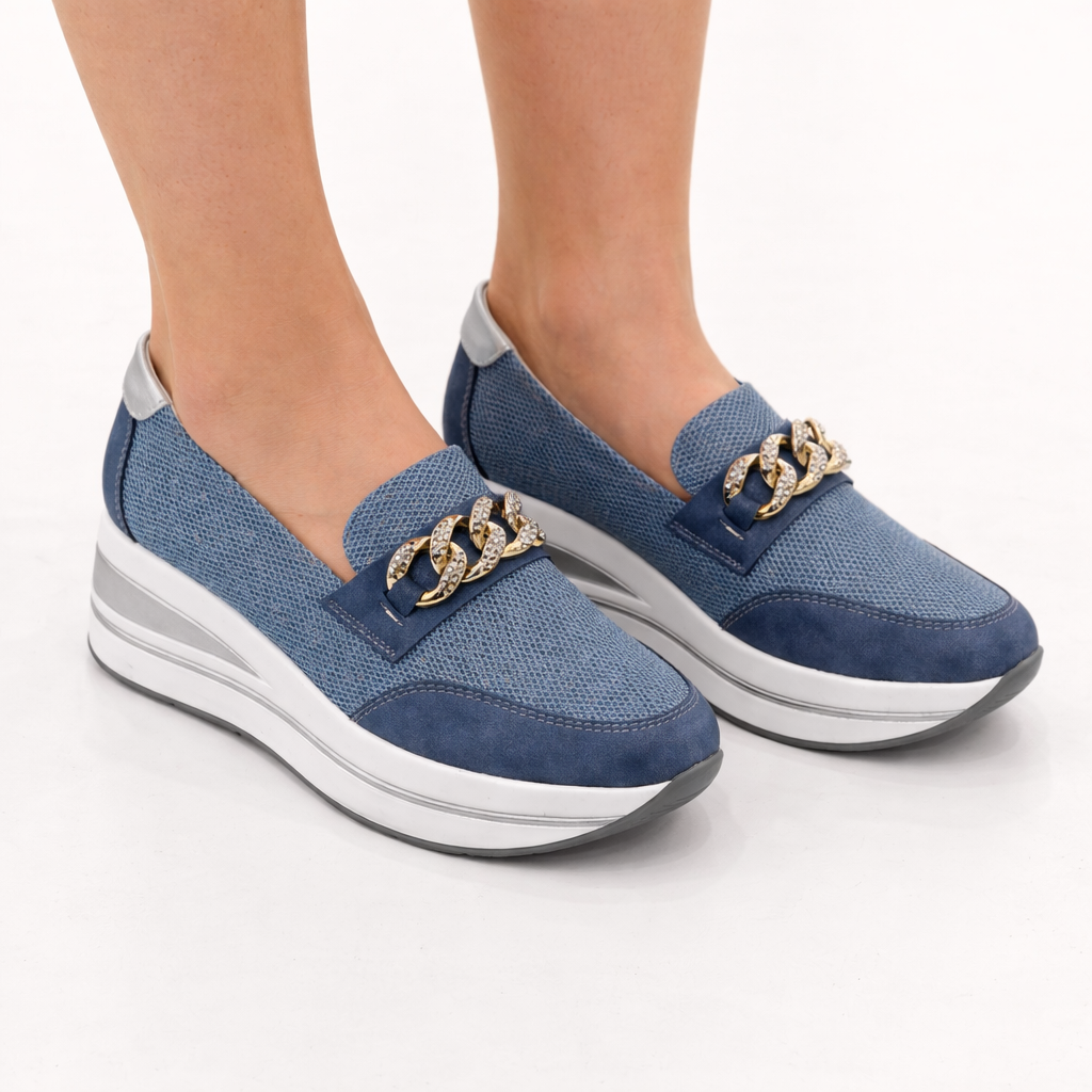 Lila™ | Luxe Moccasin Wedge for Comfort