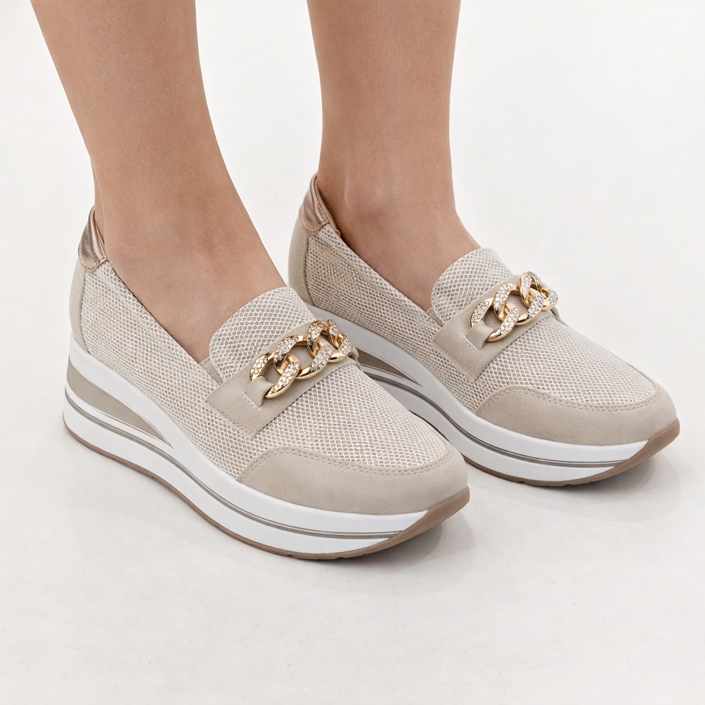 Lila™ | Luxe Moccasin Wedge for Comfort