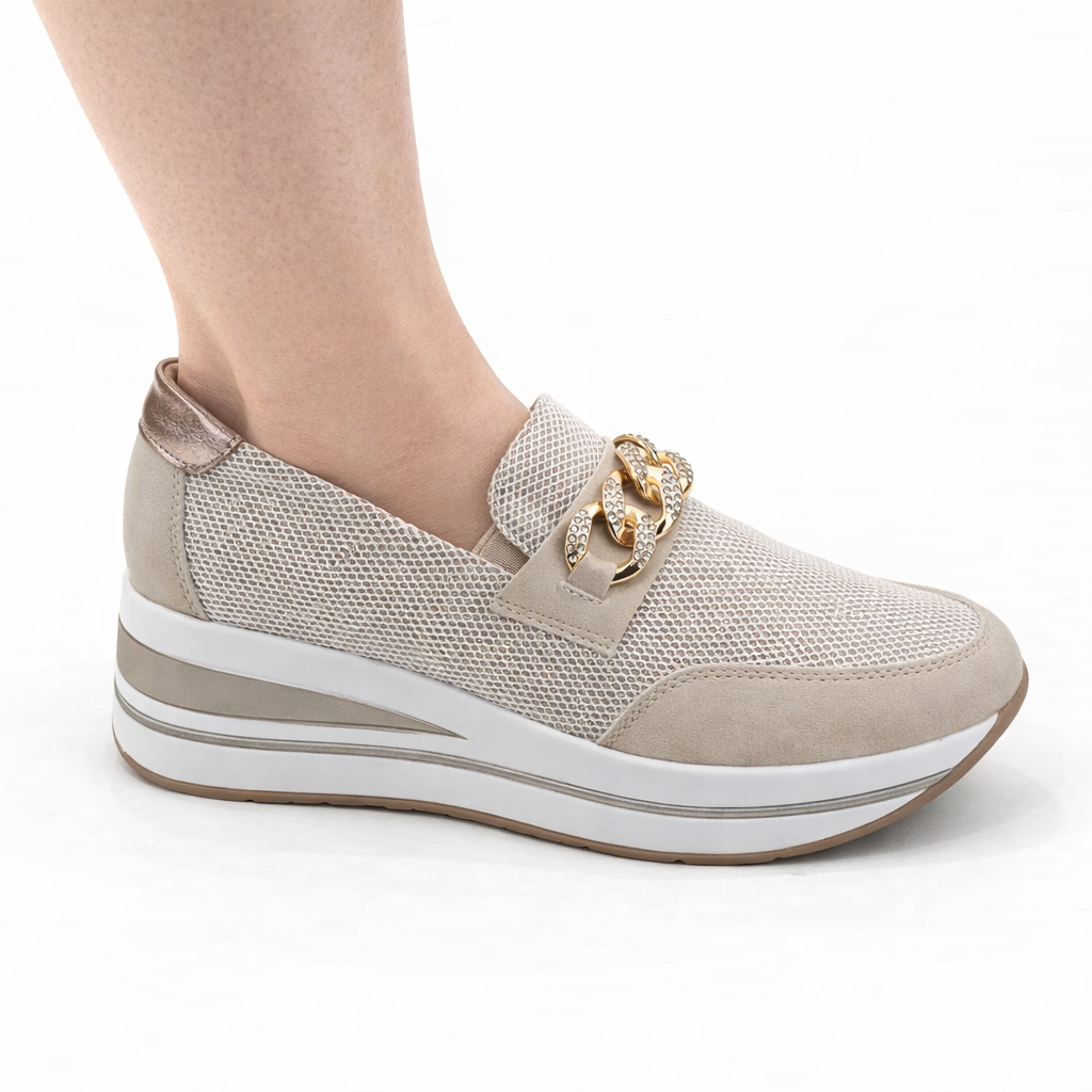 Lila™ | Luxe Moccasin Wedge for Comfort