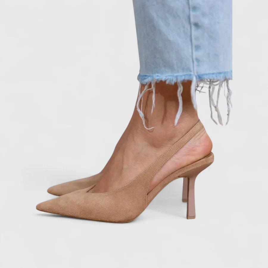 Elena™ | Chic Leather Heels for All-Day Elegance