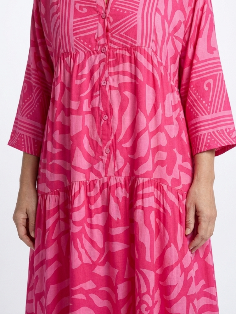 Marielle™ | Chic Button-Front Midi Dress for Effortless Elegance