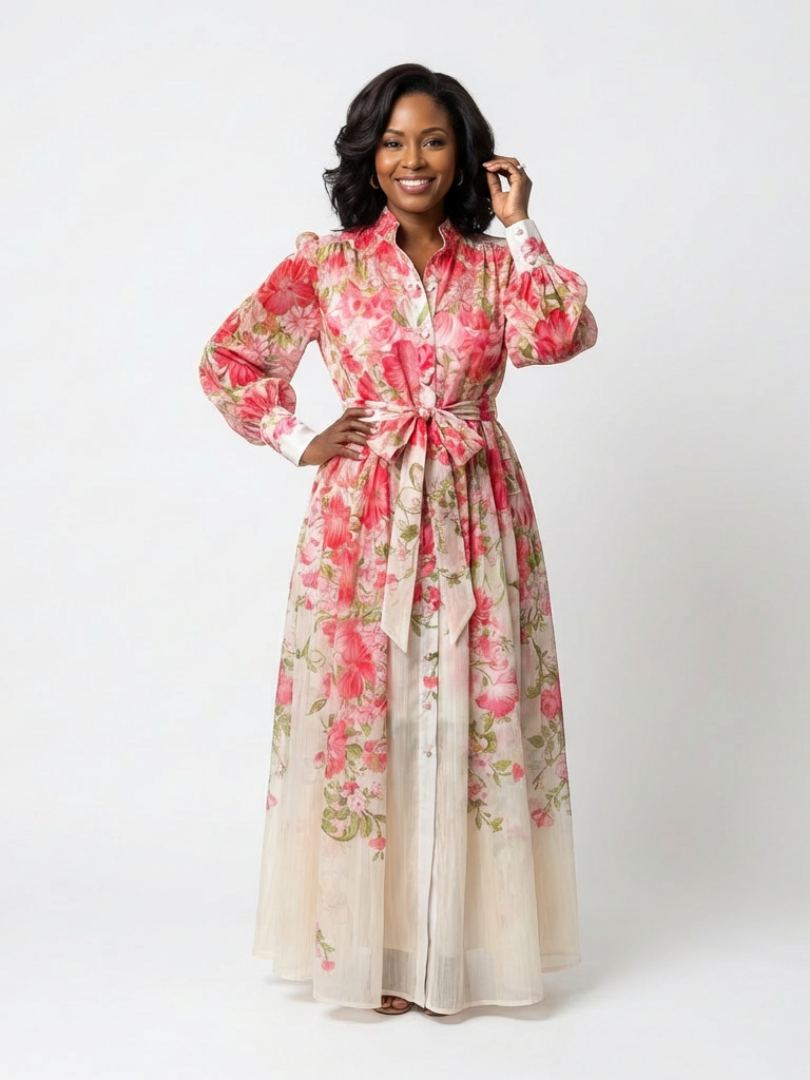 Cressida™ | Ethereal Maxi Dress in Floral Design