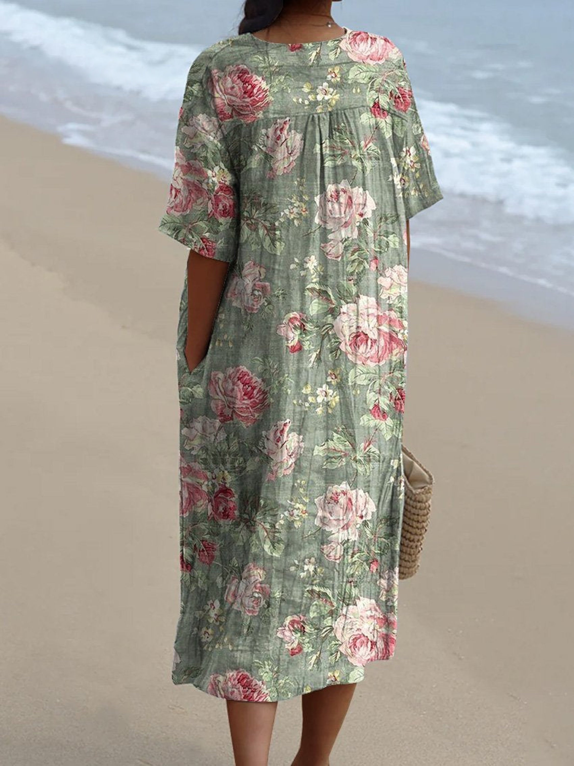 Lina™ | Timeless Floral Midi Dress for Grace